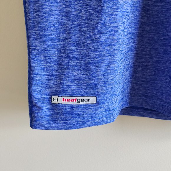 Under ArmourCompression T-Shirt Men's SZ L Blue Crew Neck Short Sleeve like new - Picture 2 of 8